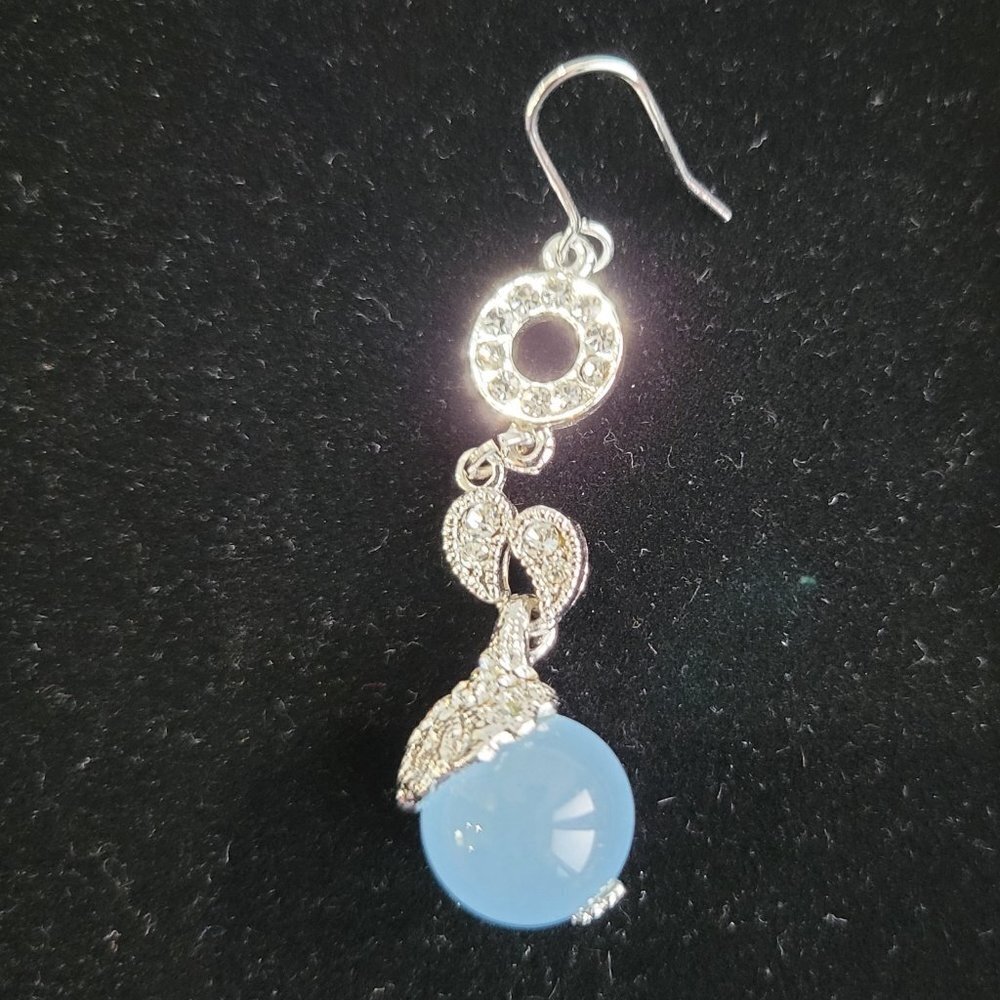 Necklace & Earrings Set Matching with Blue Stone - Picture 3 of 6